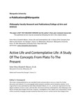 Active Life and Contemplative Life: A Study of the Concepts from Plato to the Present